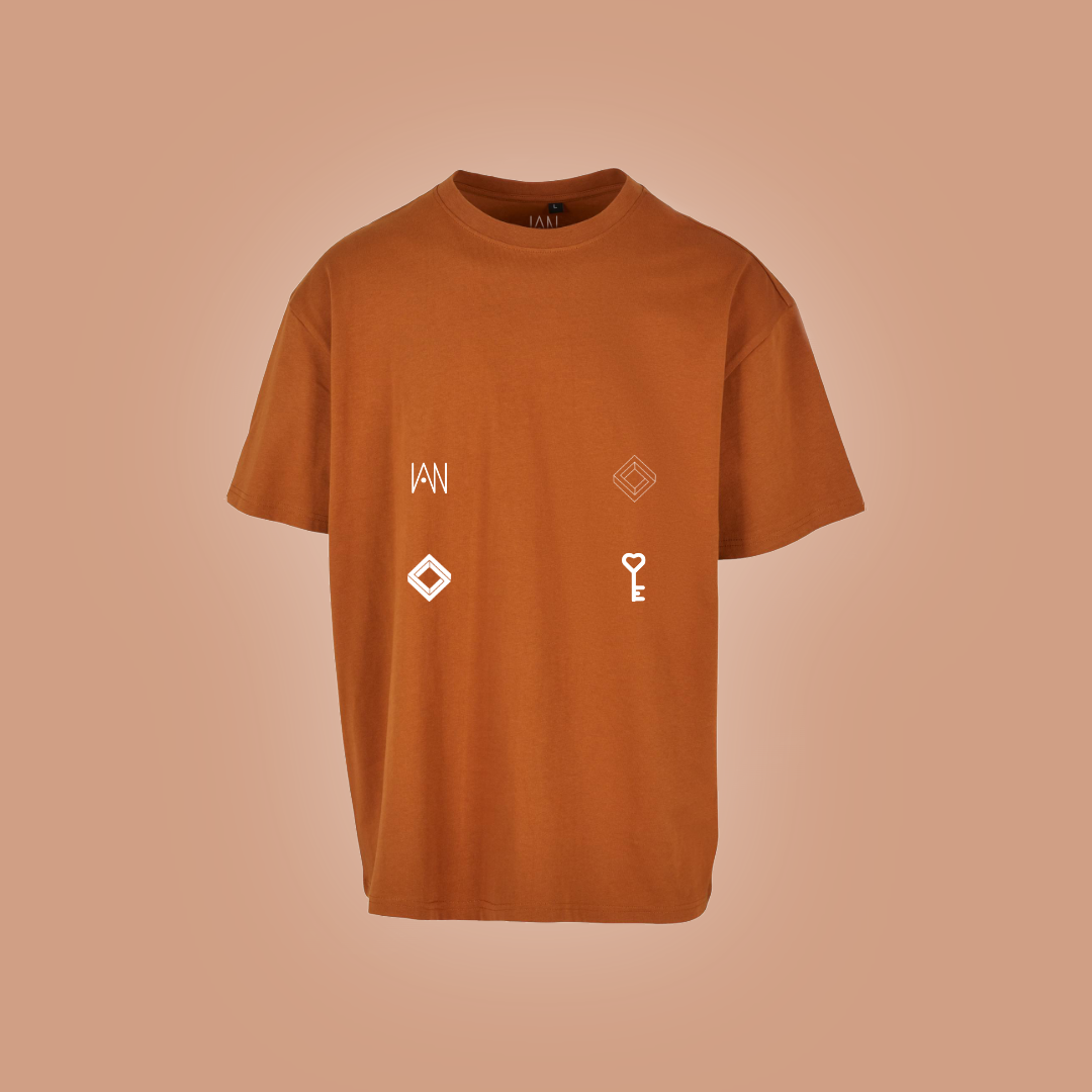 Oversized T-Shirt Auburn | „Zebra“ Backprint weiß