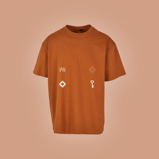 Oversized T-Shirt Auburn | „Zebra“ Backprint weiß