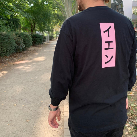 Longsleeve schwarz | Japan Edition | Logo pastell pink