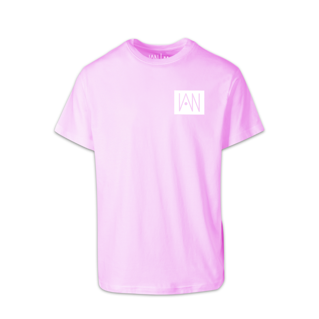 T-Shirt pastell pink | Samt Logo weiß