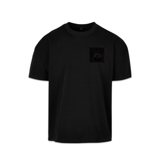 Box Fit T-Shirt all black - Samt Logo „Philosophy“ schwarz