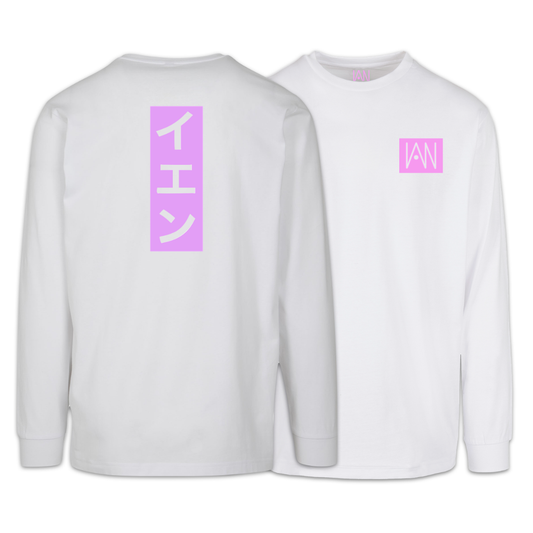 Longsleeve weiß | Japan Edition | Logo pastell pink