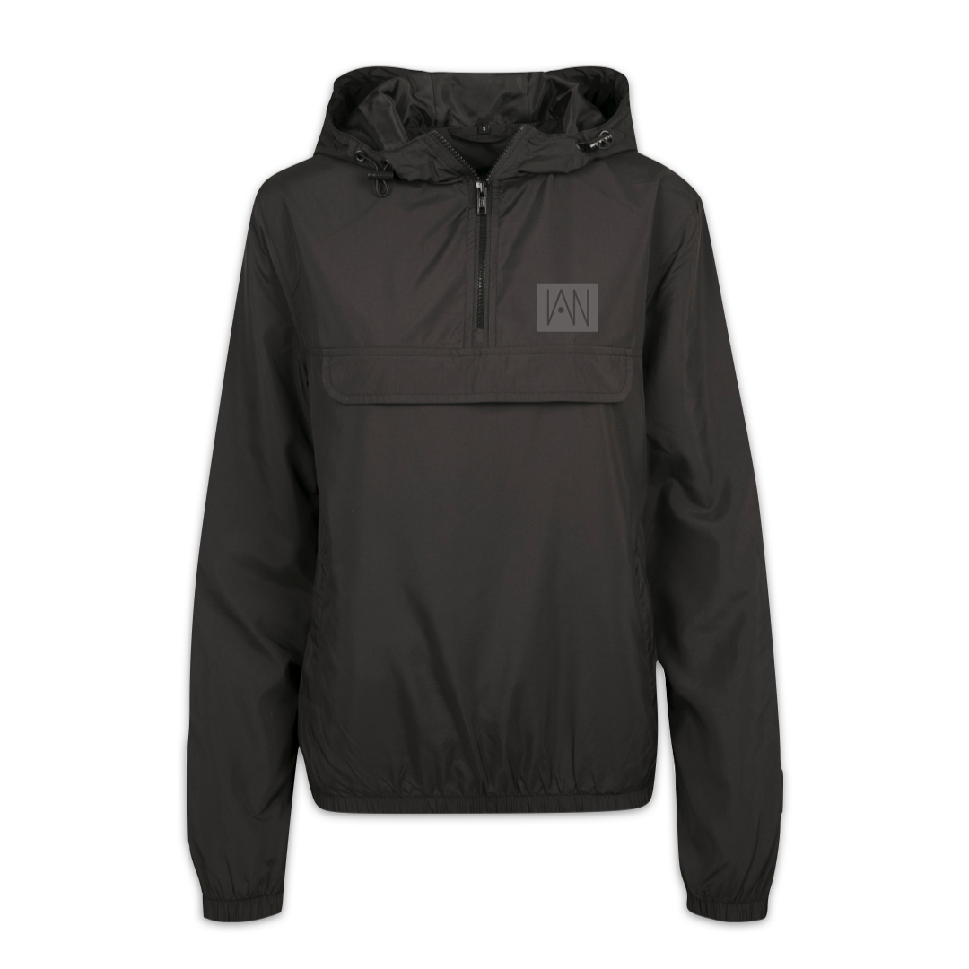 Lady Windbreaker schwarz | Samt Logo grau