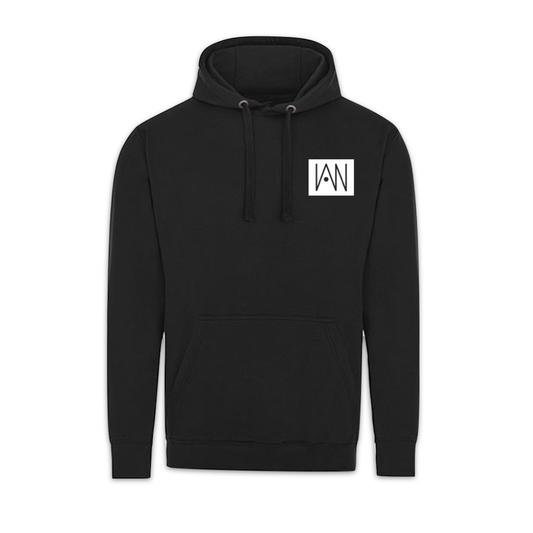 Hoodie schwarz | Samt Logo weiß